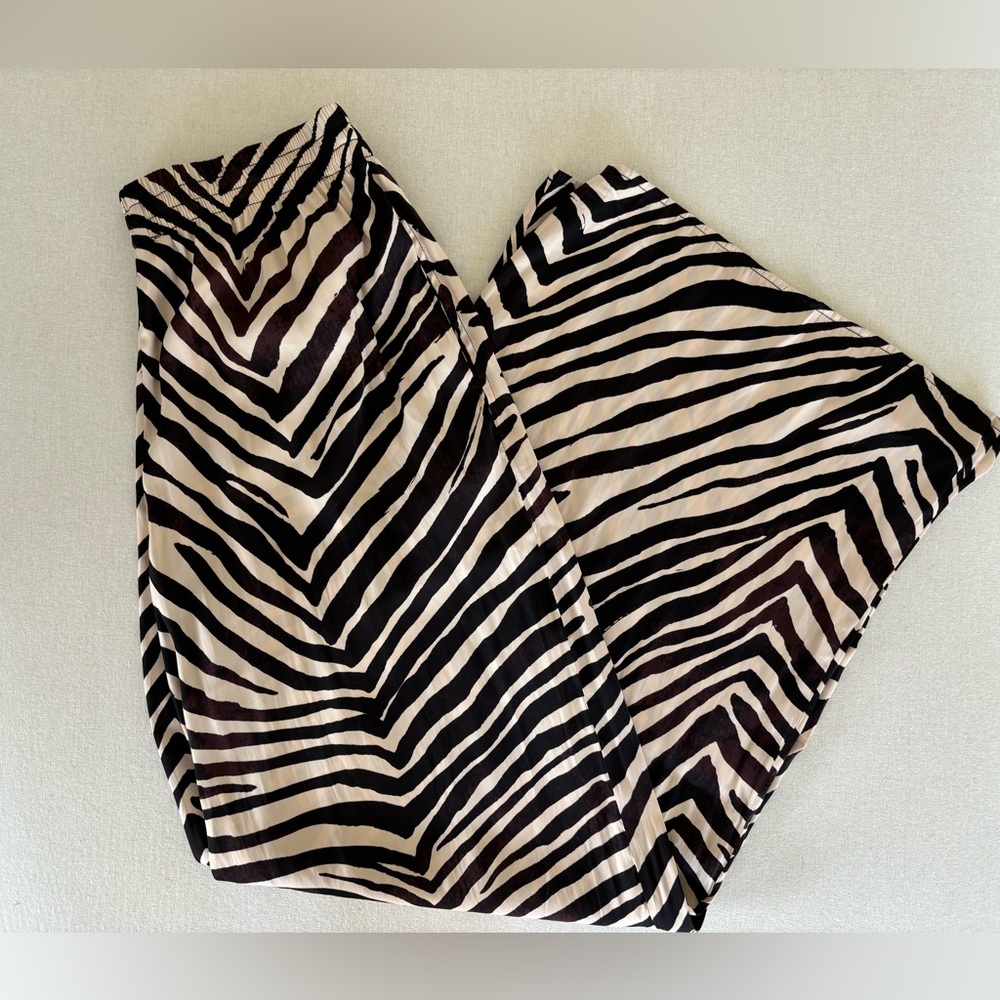 Philosophy silky zebra wide leg pants XS NWT